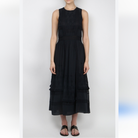 Ulla Johnson 'Alice' New long Midnight Blue Silk Dress - Picture 2 of 15